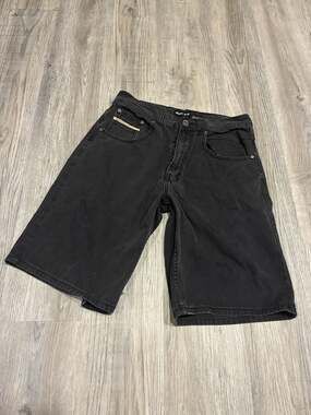 Royal Blue Denim Shorts Size 34 Black Jorts Relaxed Fit